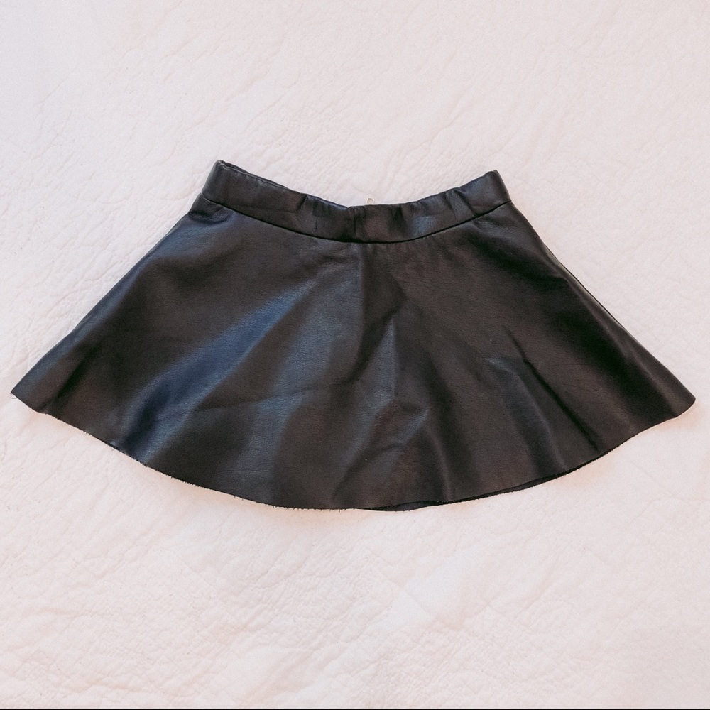 H&M Black Vinyl skirt- size 1 1/2-2Y- Adjustable